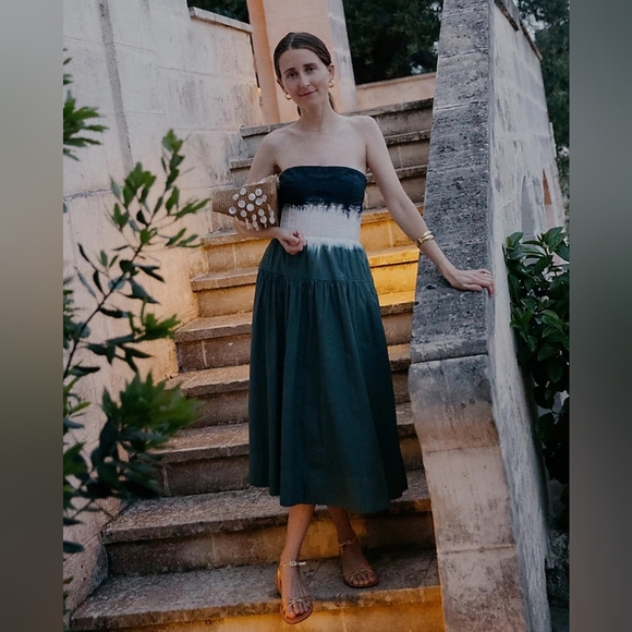 J. Crew Dresses & Skirts - J. Crew Strapless drop-waist dress in dip-dye